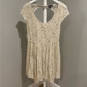 American Eagle Cream Lace Dress